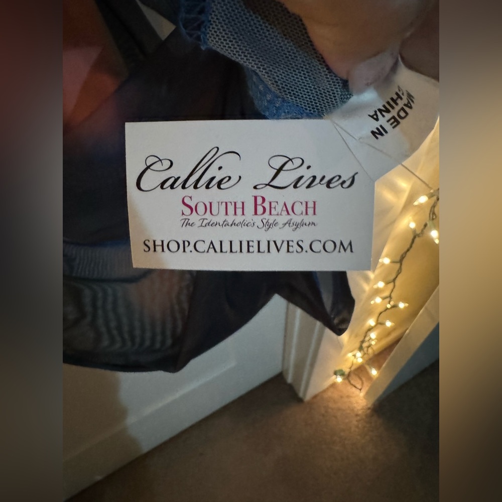 Callie's Infer-Red Sheer Body Dress - Picture 5 of 7